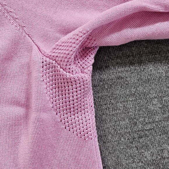 Athleta Cardigan Womens L Pink Buttons Pockets Knit Wool Blend LS Athleisure - Picture 10 of 15